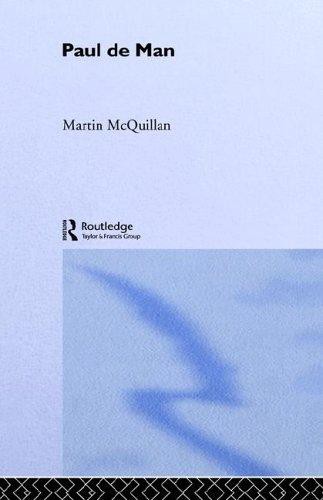 Paul De Man (Routledge Critical Thinkers)