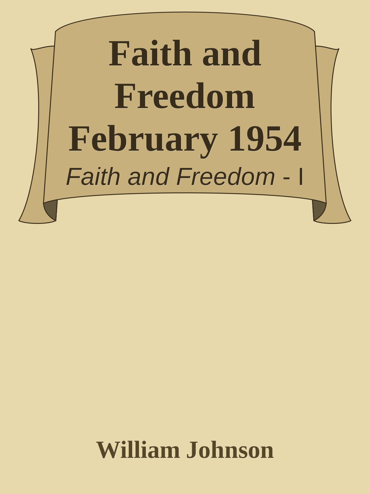 Faith and Freedom February 1954