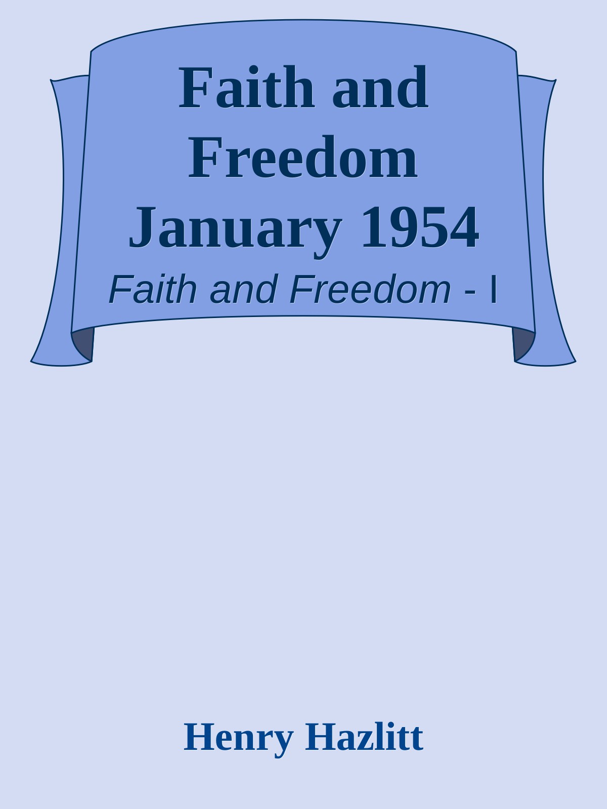 Faith and Freedom January 1954