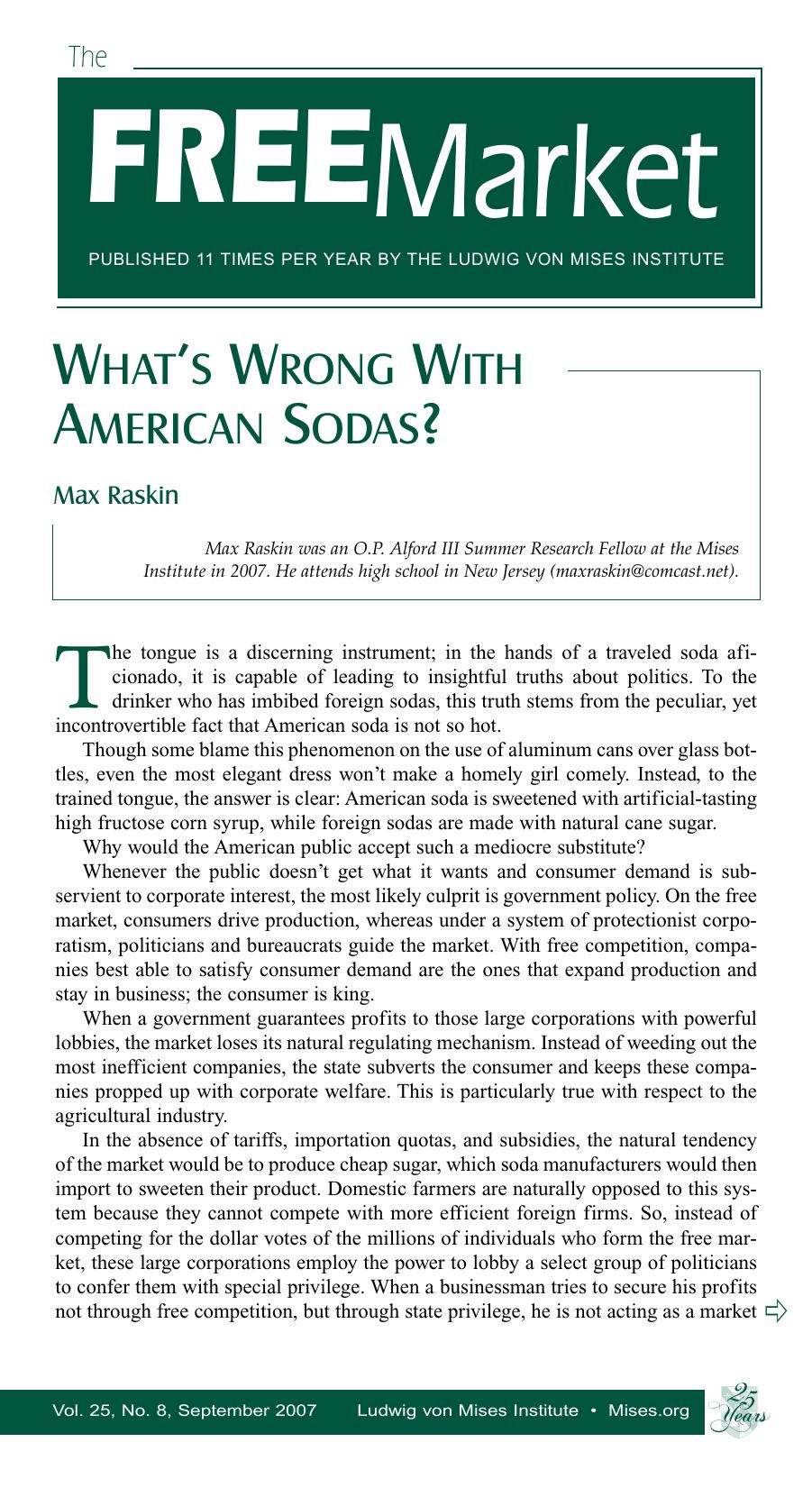 The Free Market, September 2007