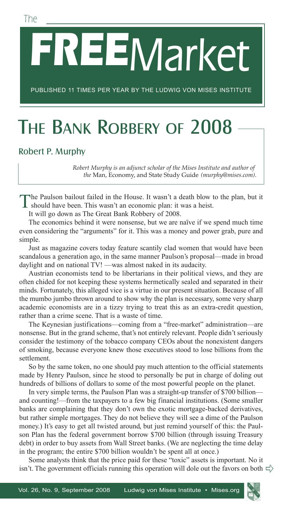 The Free Market - October 2008