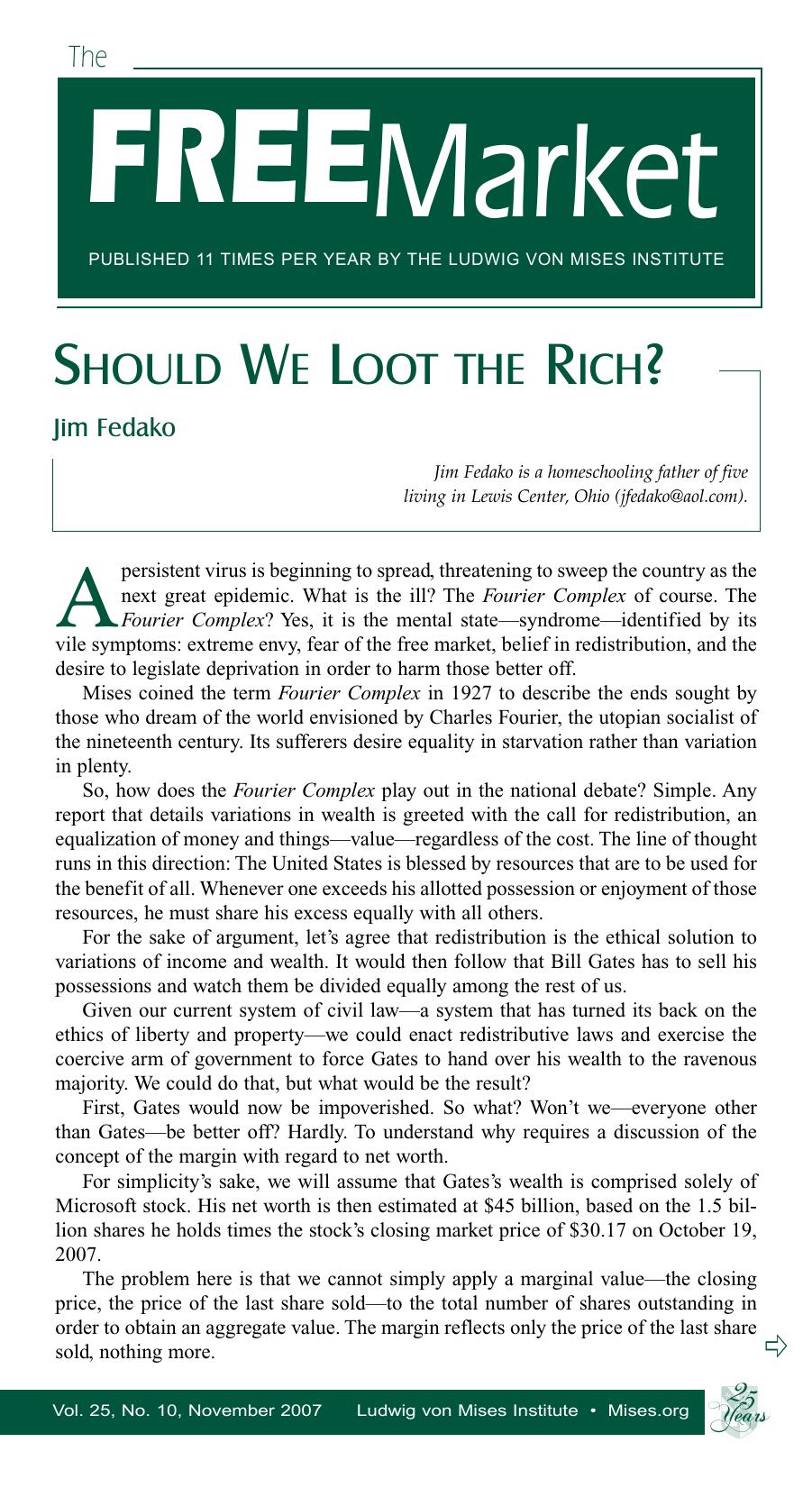 the Free Market, November 2007