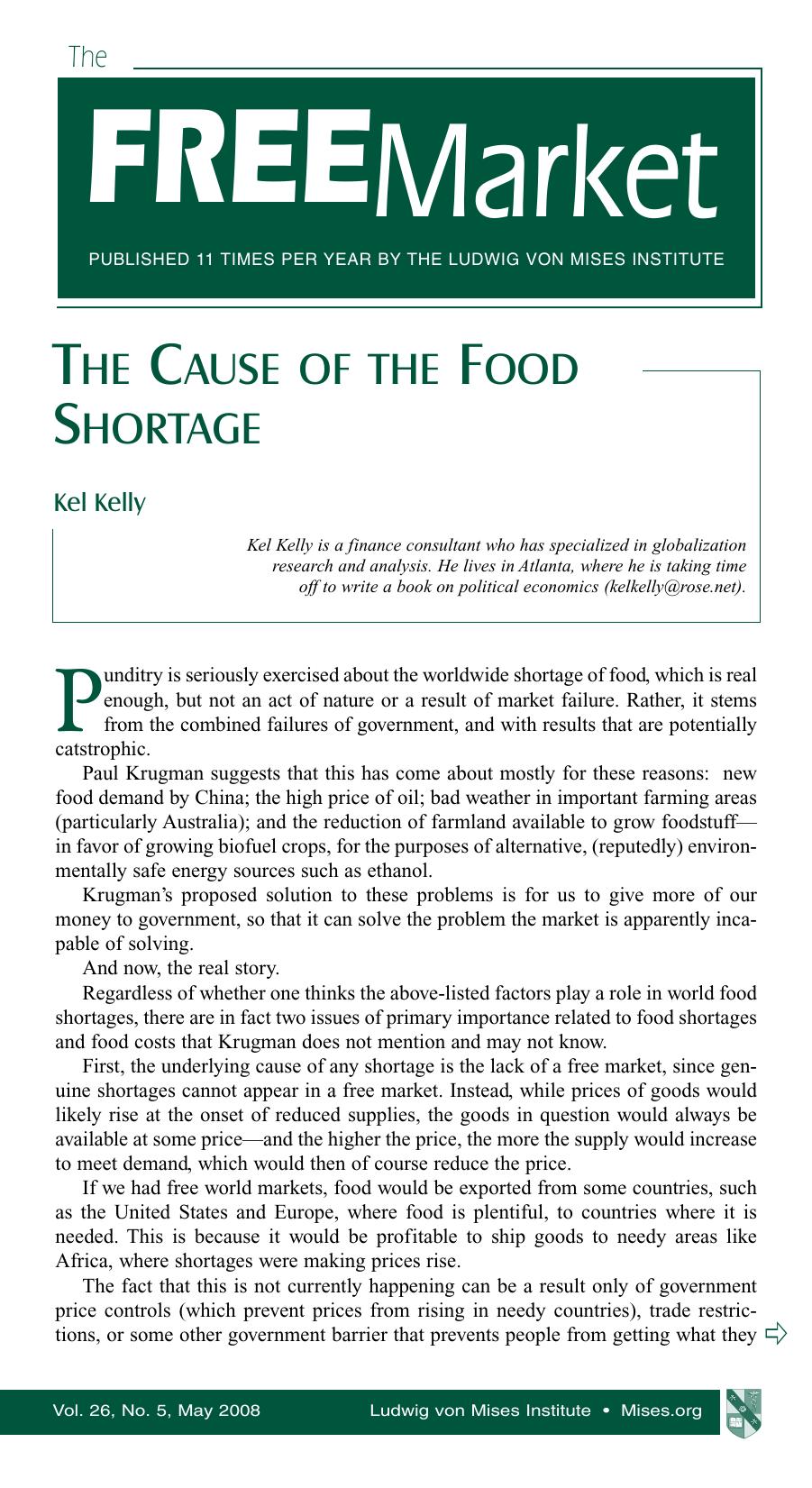 The Free Market - May 2008