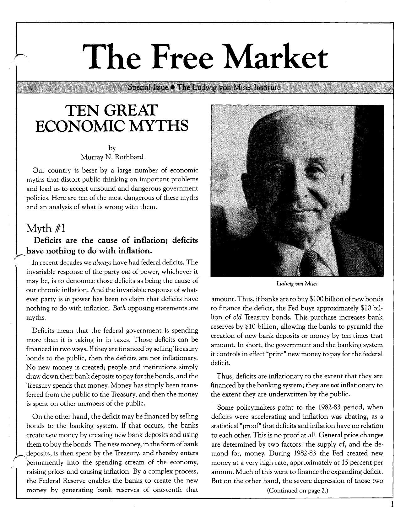 The Free Market - Special Issue