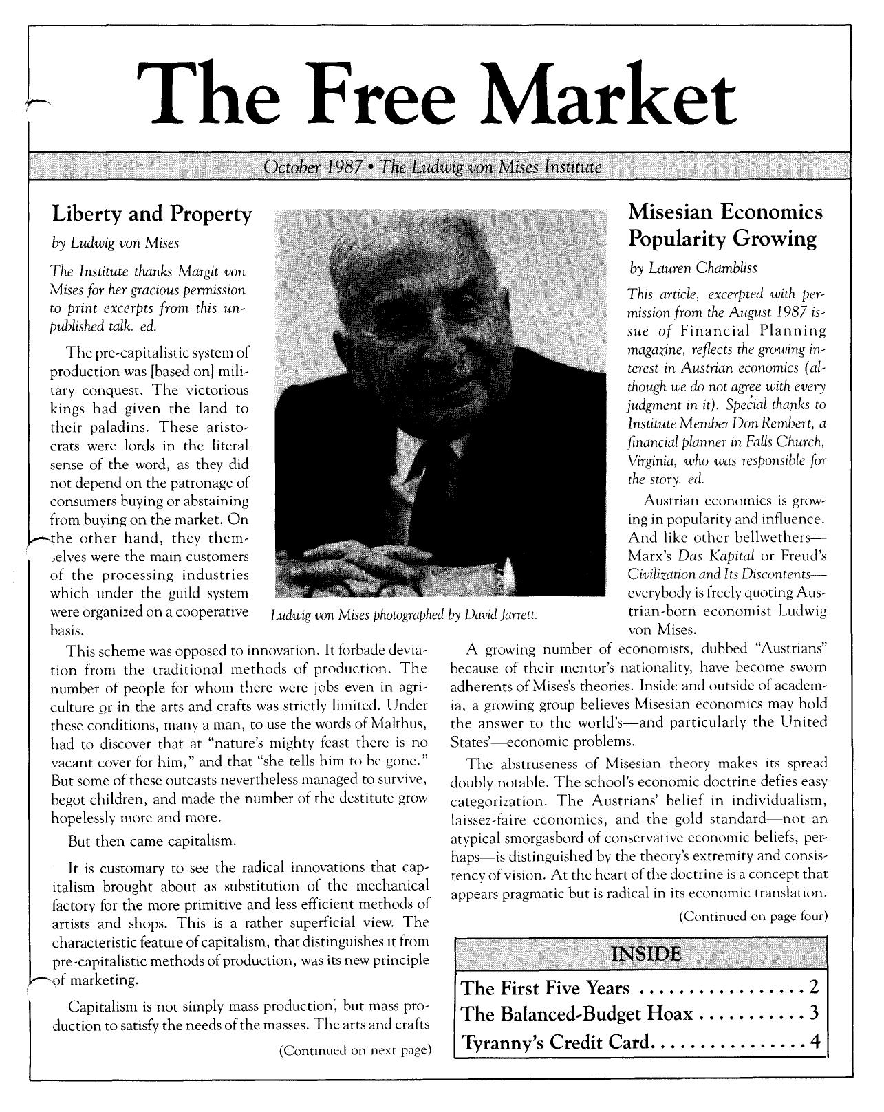 The Free Market - 1987 October