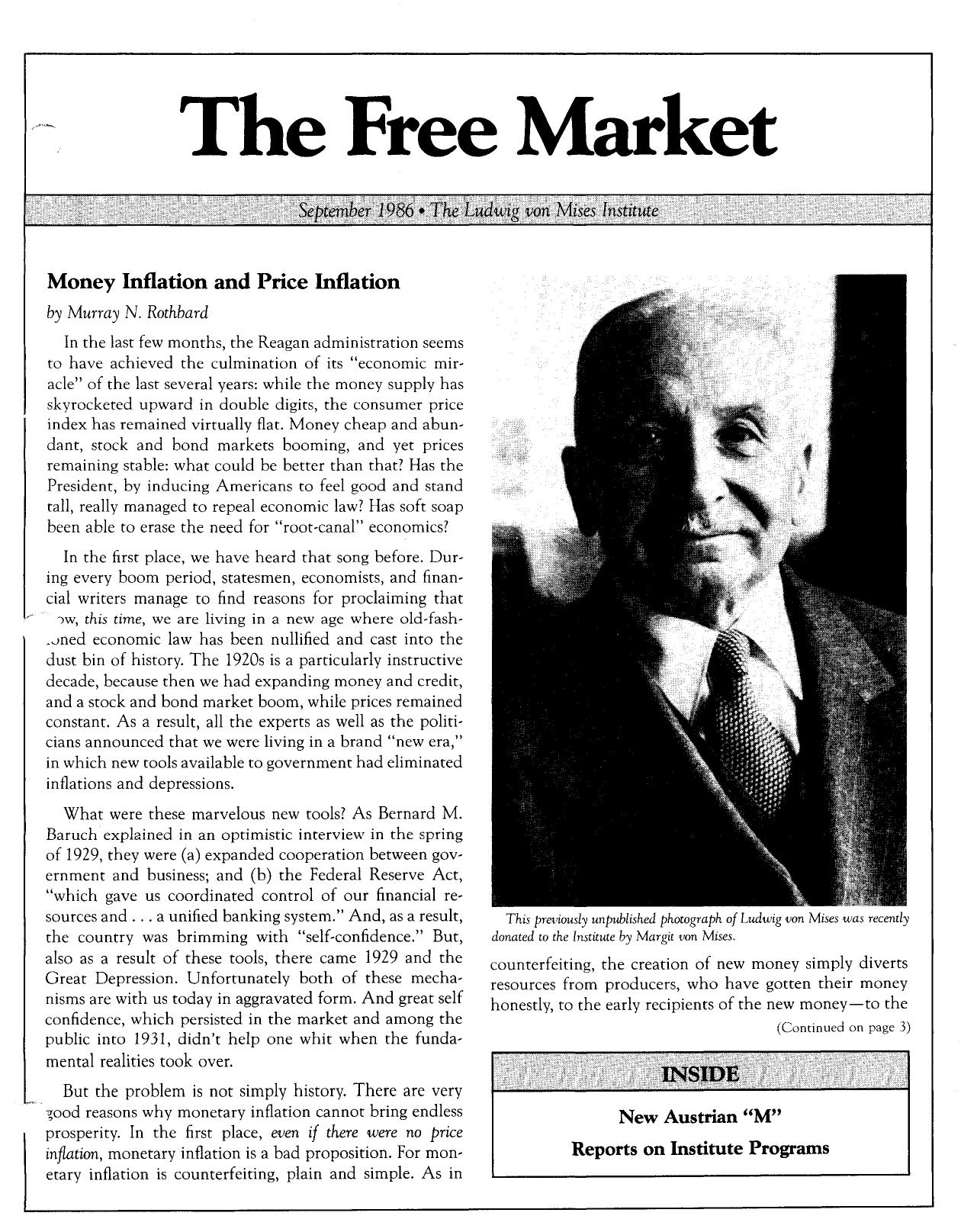 The Free Market - 1986 September