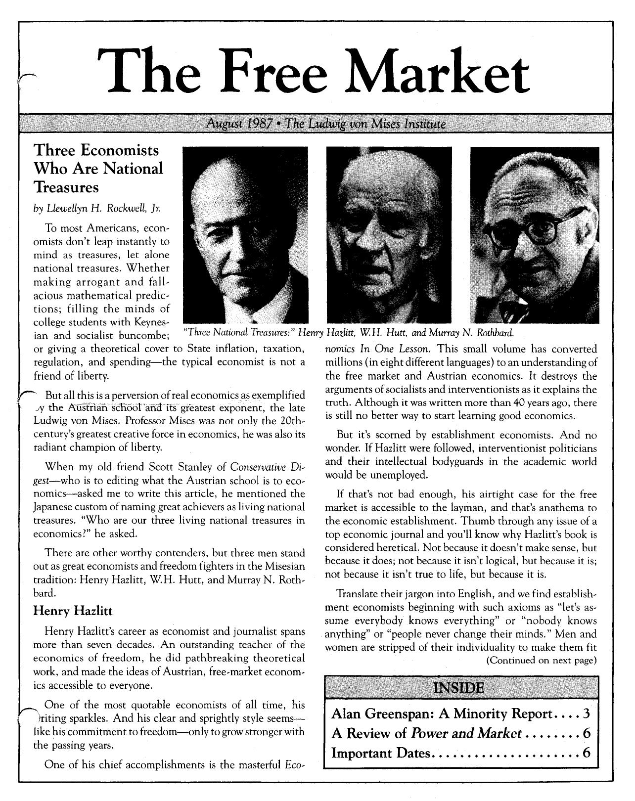 The Free Market - 1987 August