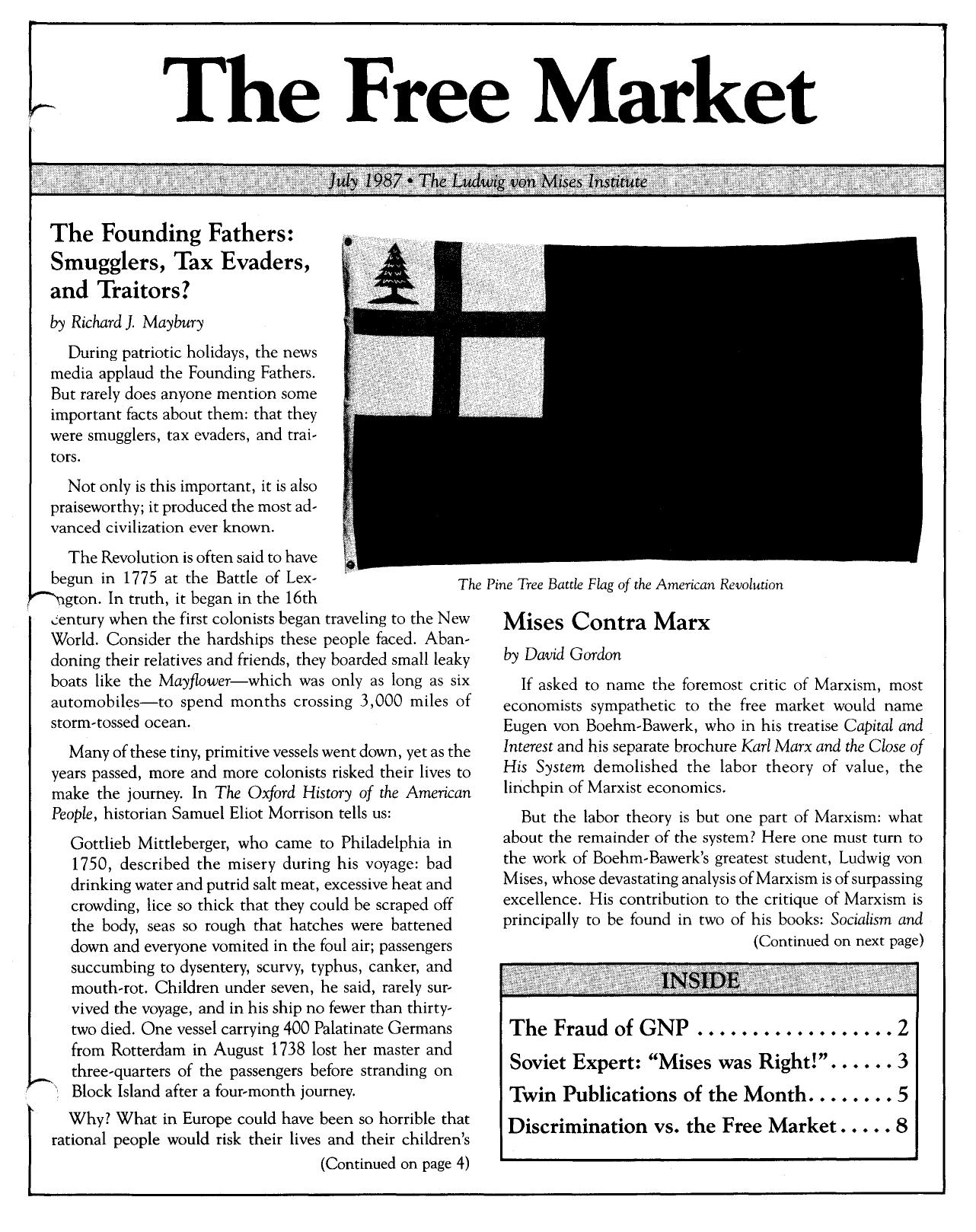 The Free Market - 1987 July