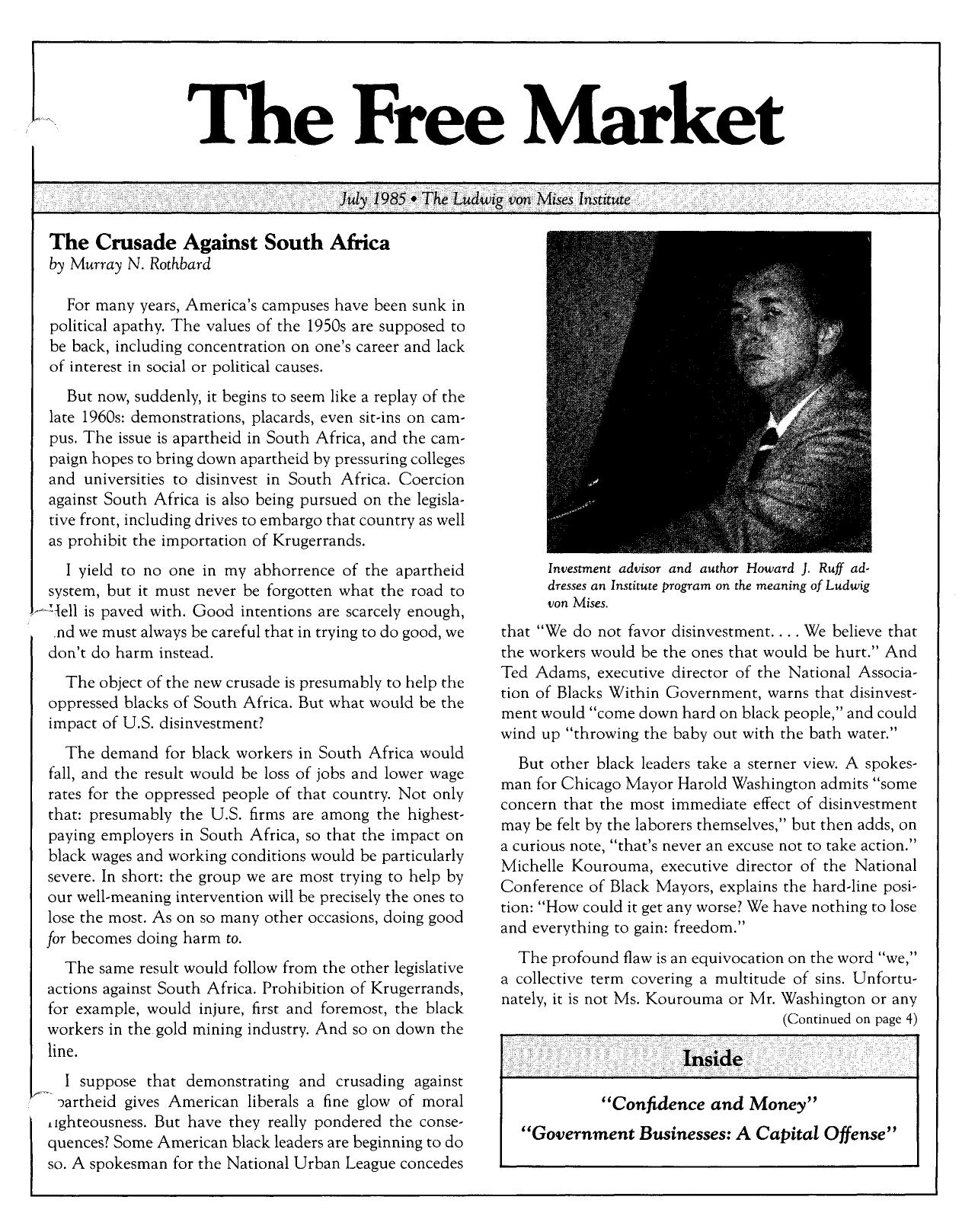 The Free Market - 1985 July