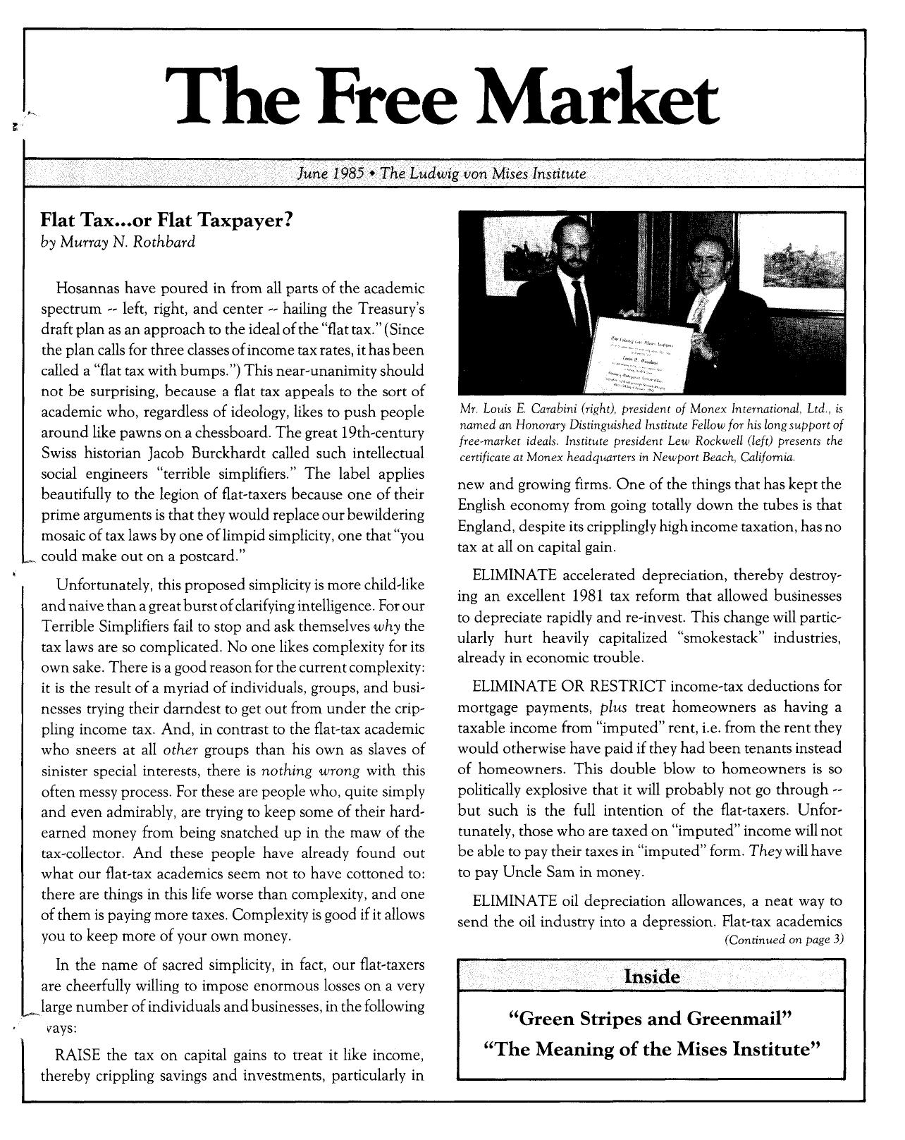 The Free Market - 1985 June
