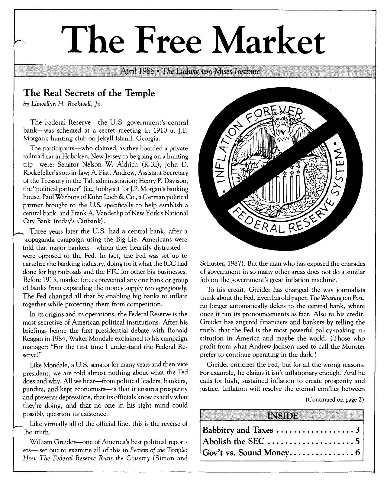 The Free Market - 1988 April