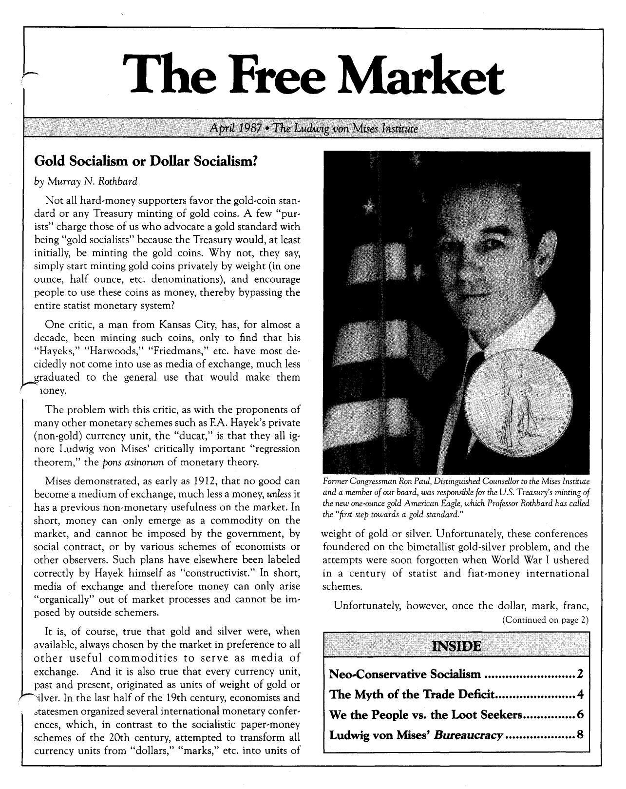 The Free Market - 1987 April