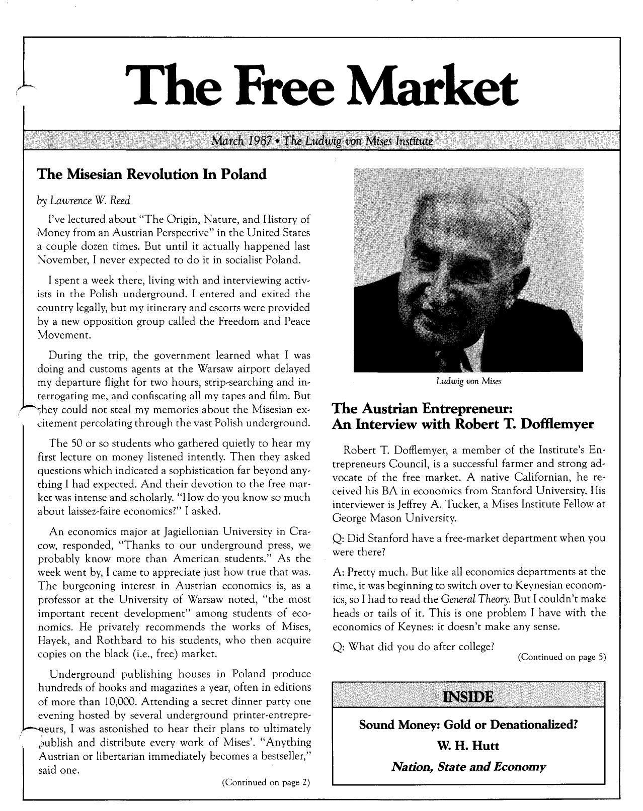 The Free Market - 1987 March