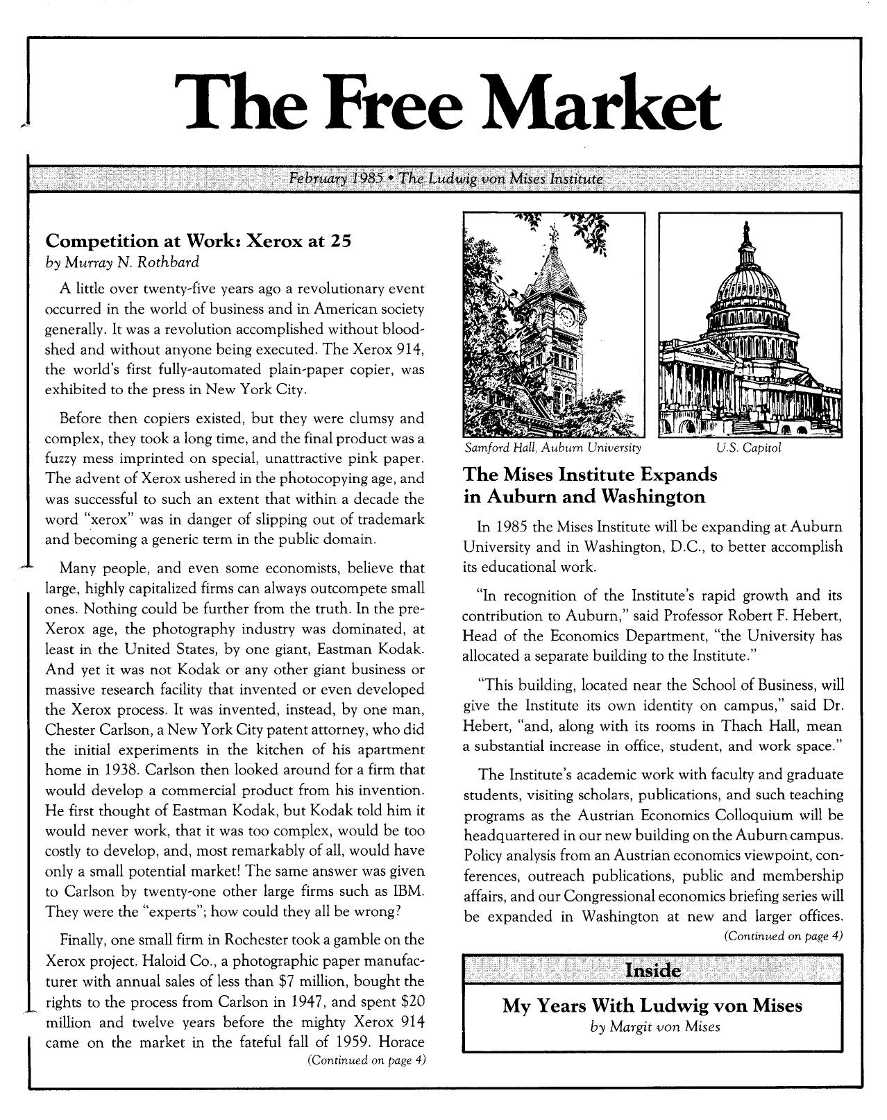 The Free Market - 1985 February