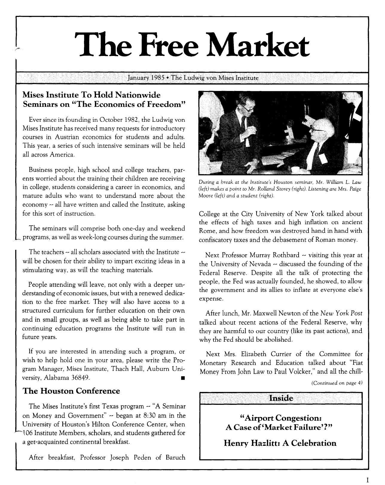 The Free Market - 1985 January