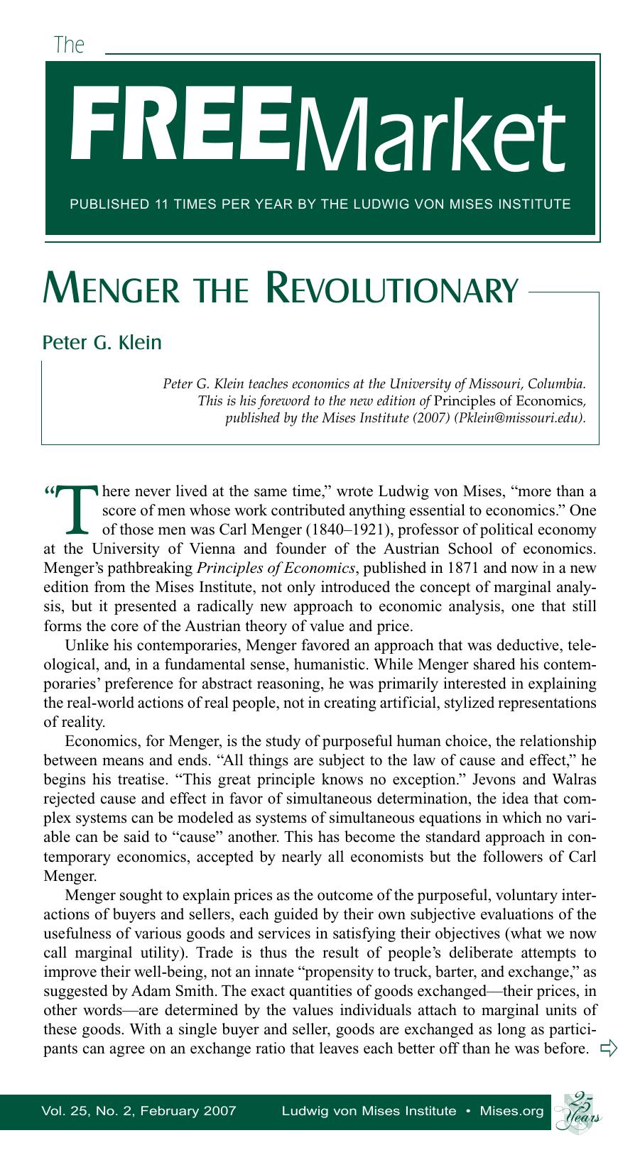 The Free Market, February 2007