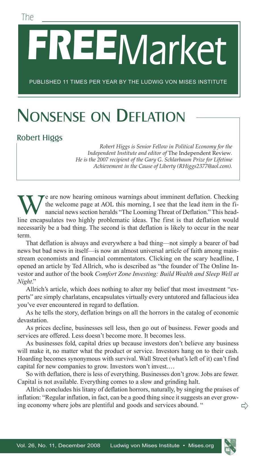 The Free Market - December 2008