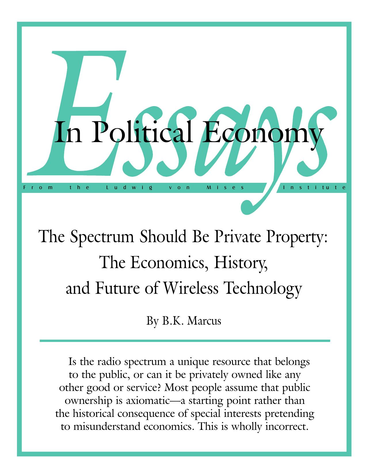 The Spectrum Should be Private