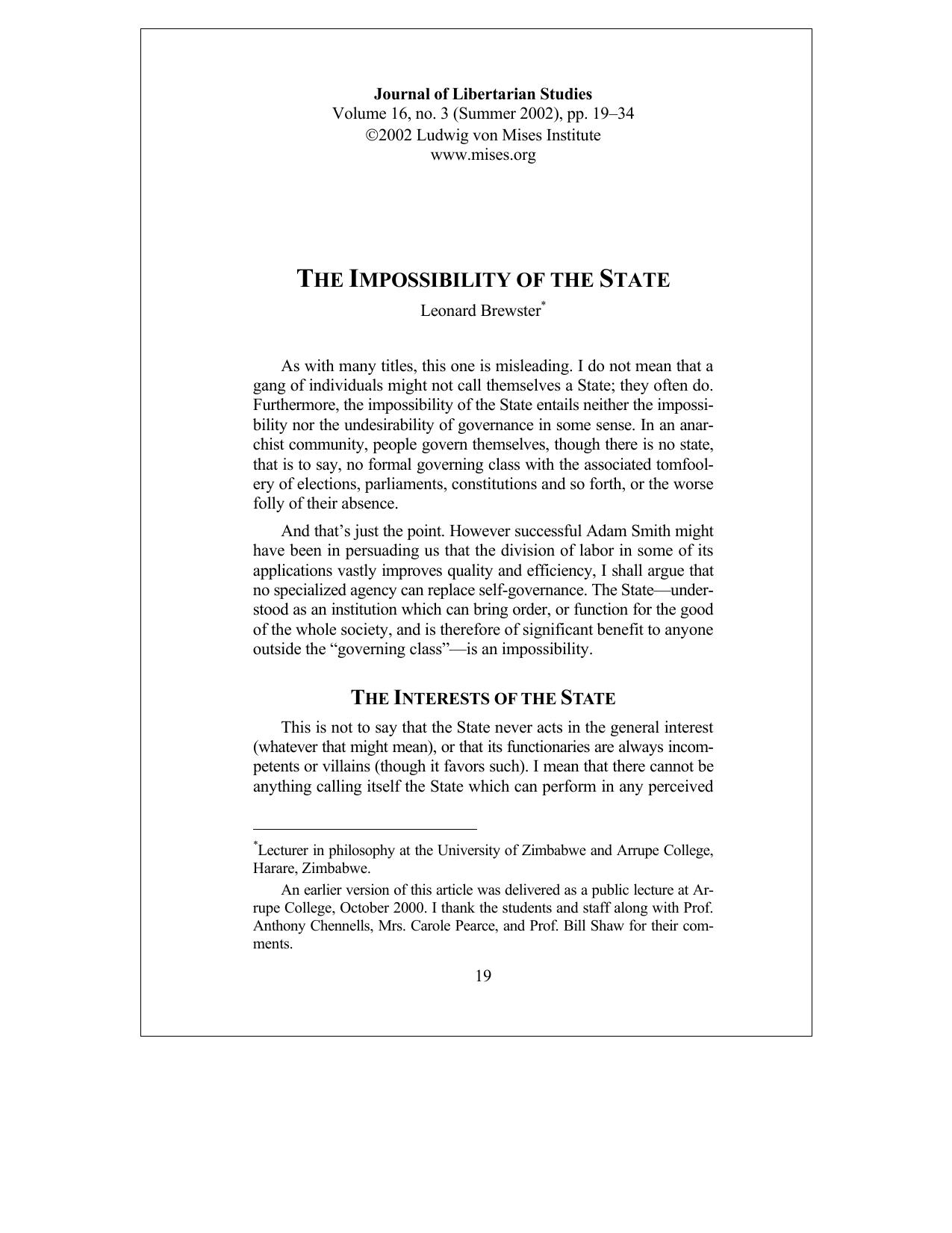 Microsoft Word - 019-034 Brewster on impossibility _16-3_ Final.doc