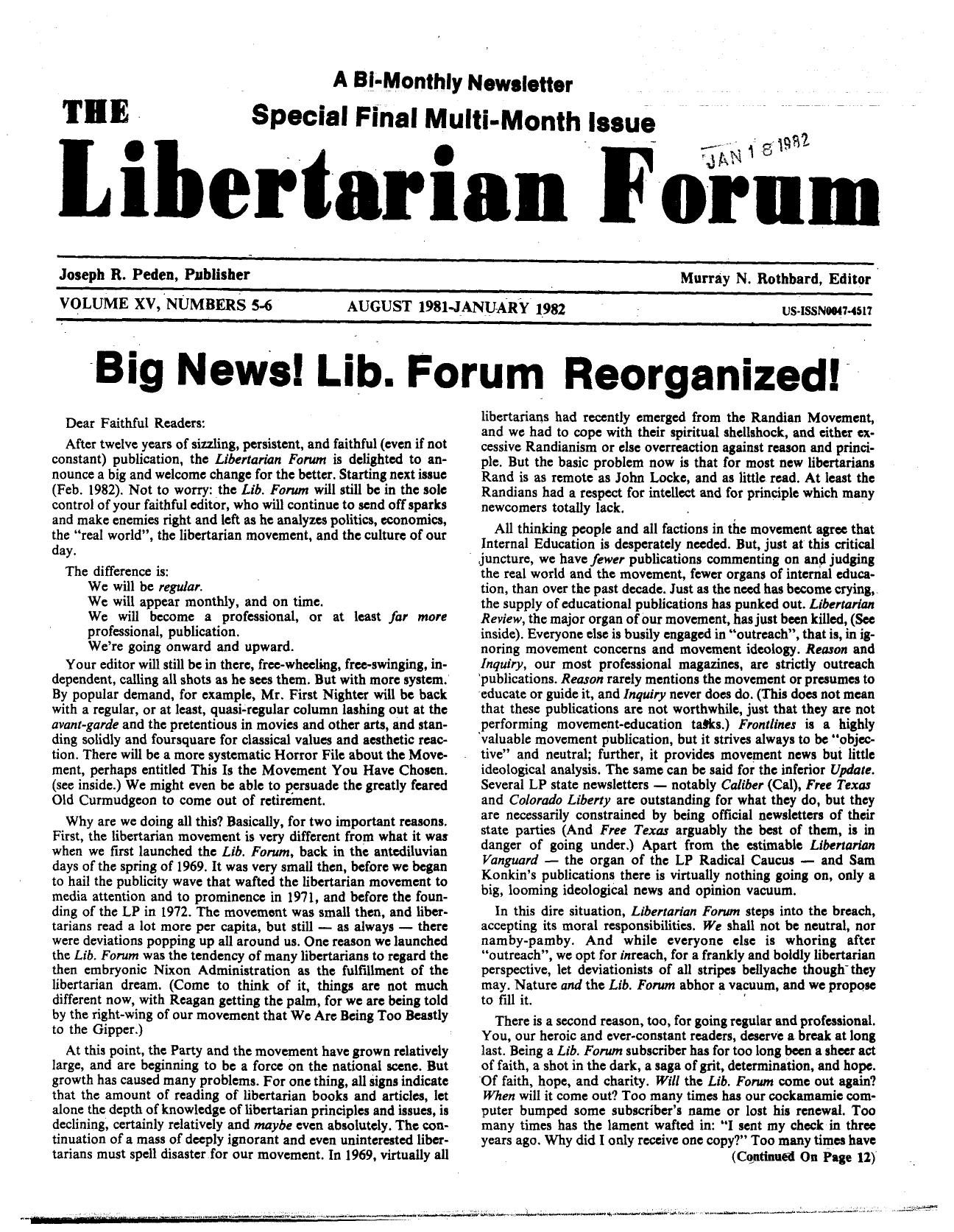 Libertarian Forum