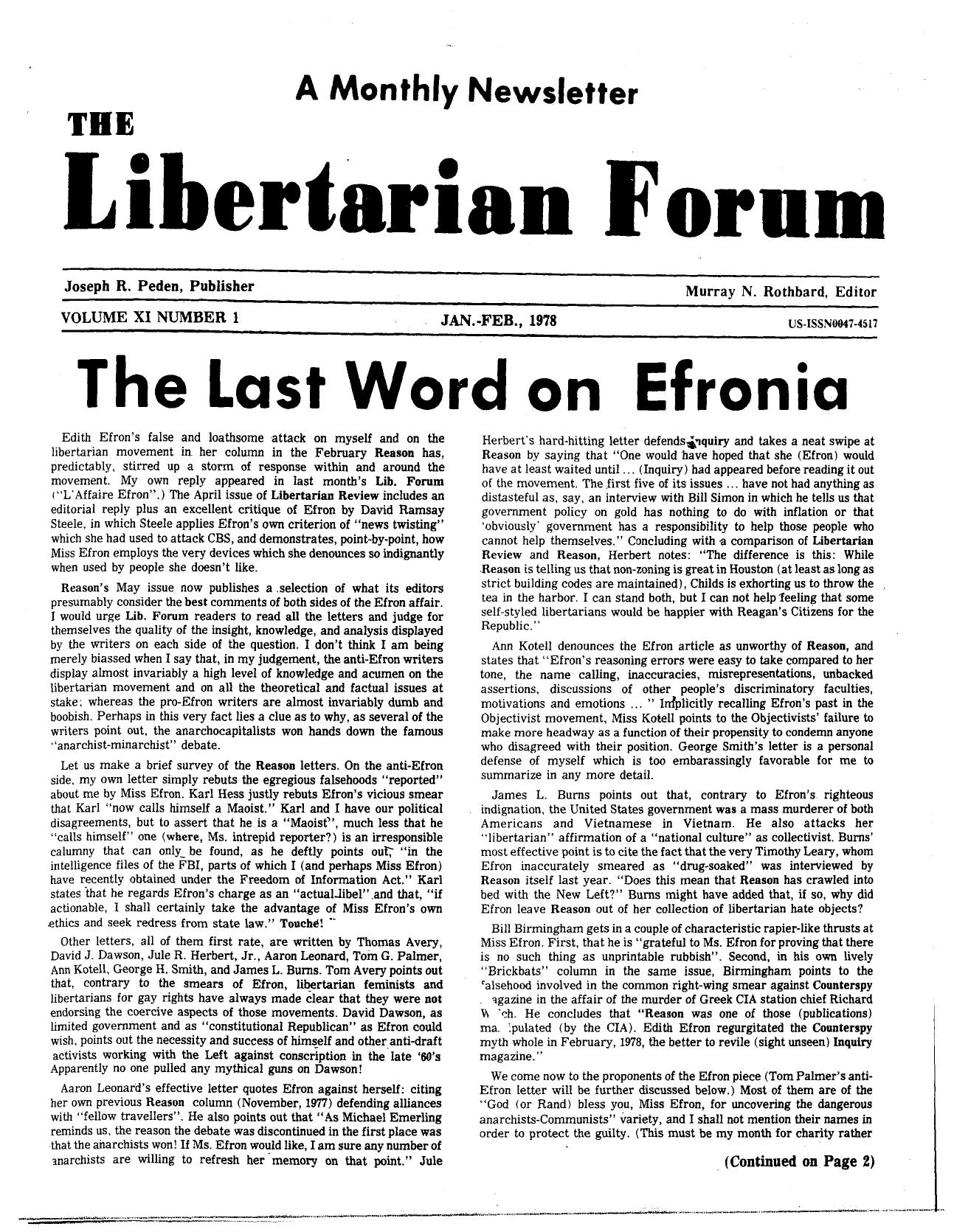 Libertarian Forum