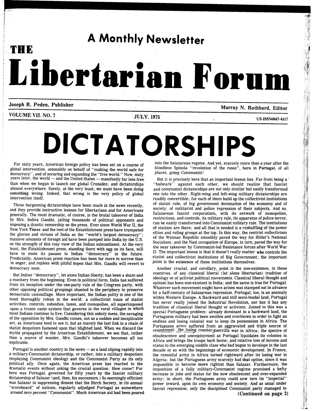 Libertarian Forum