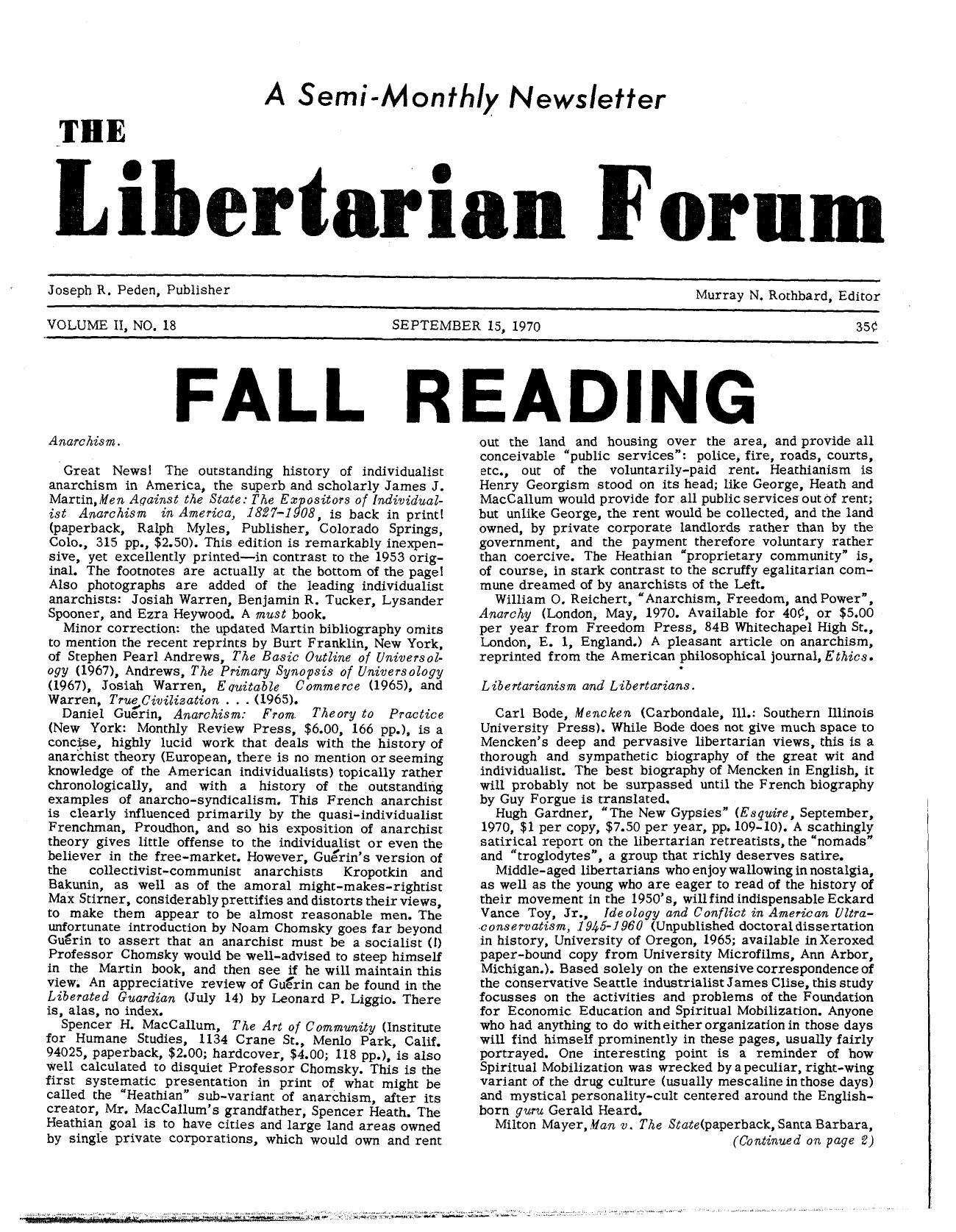 Libertarian Forum