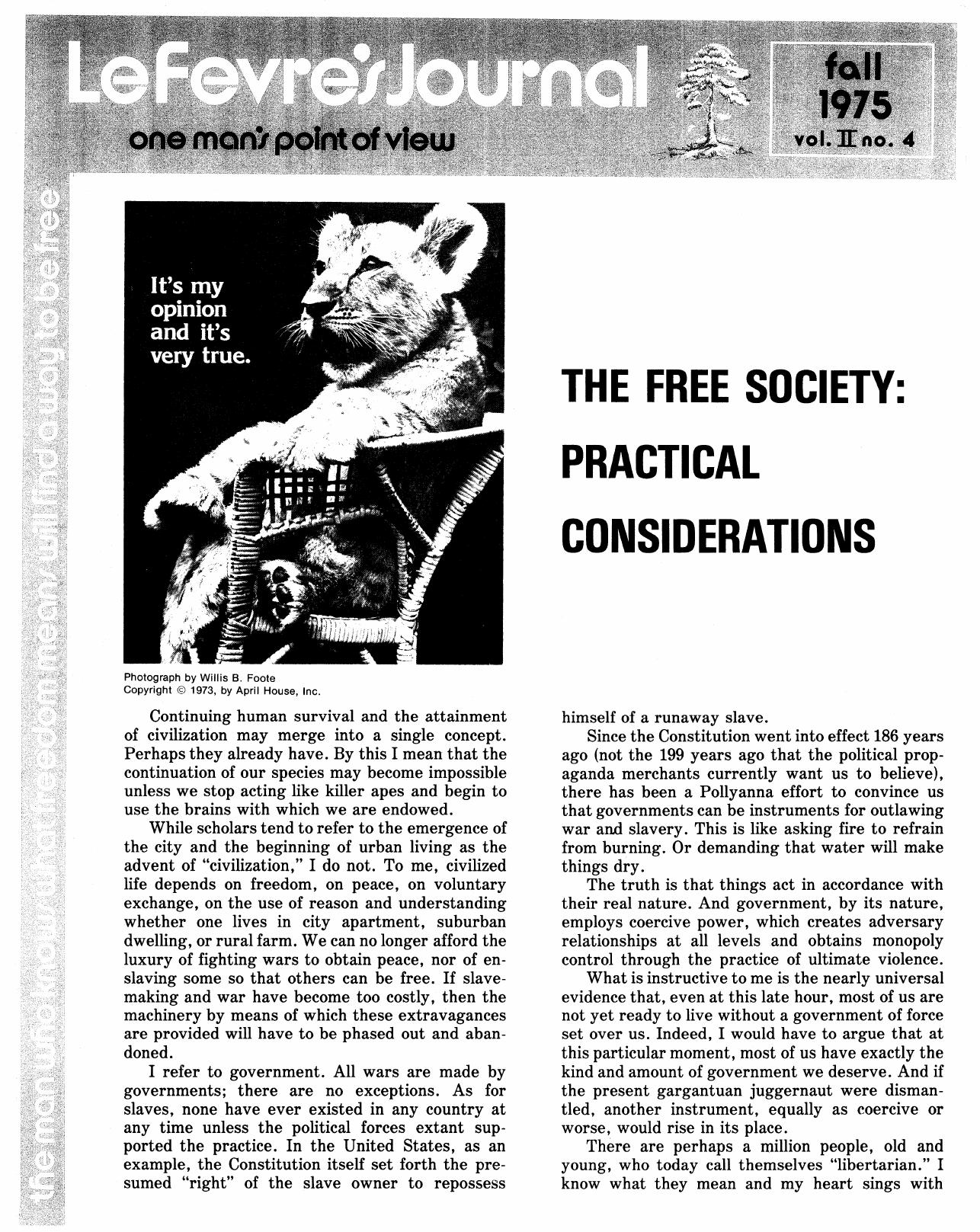 Lefevre's Journal Fall 1975