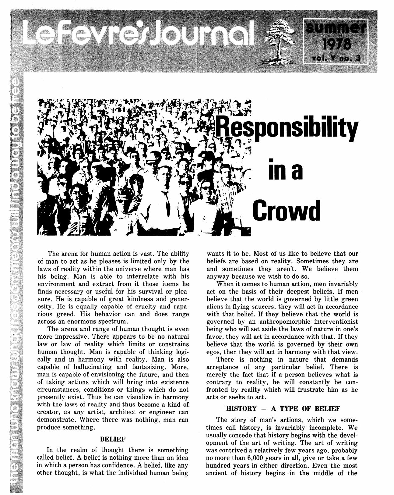 Lefevre's Journal Summer 1978