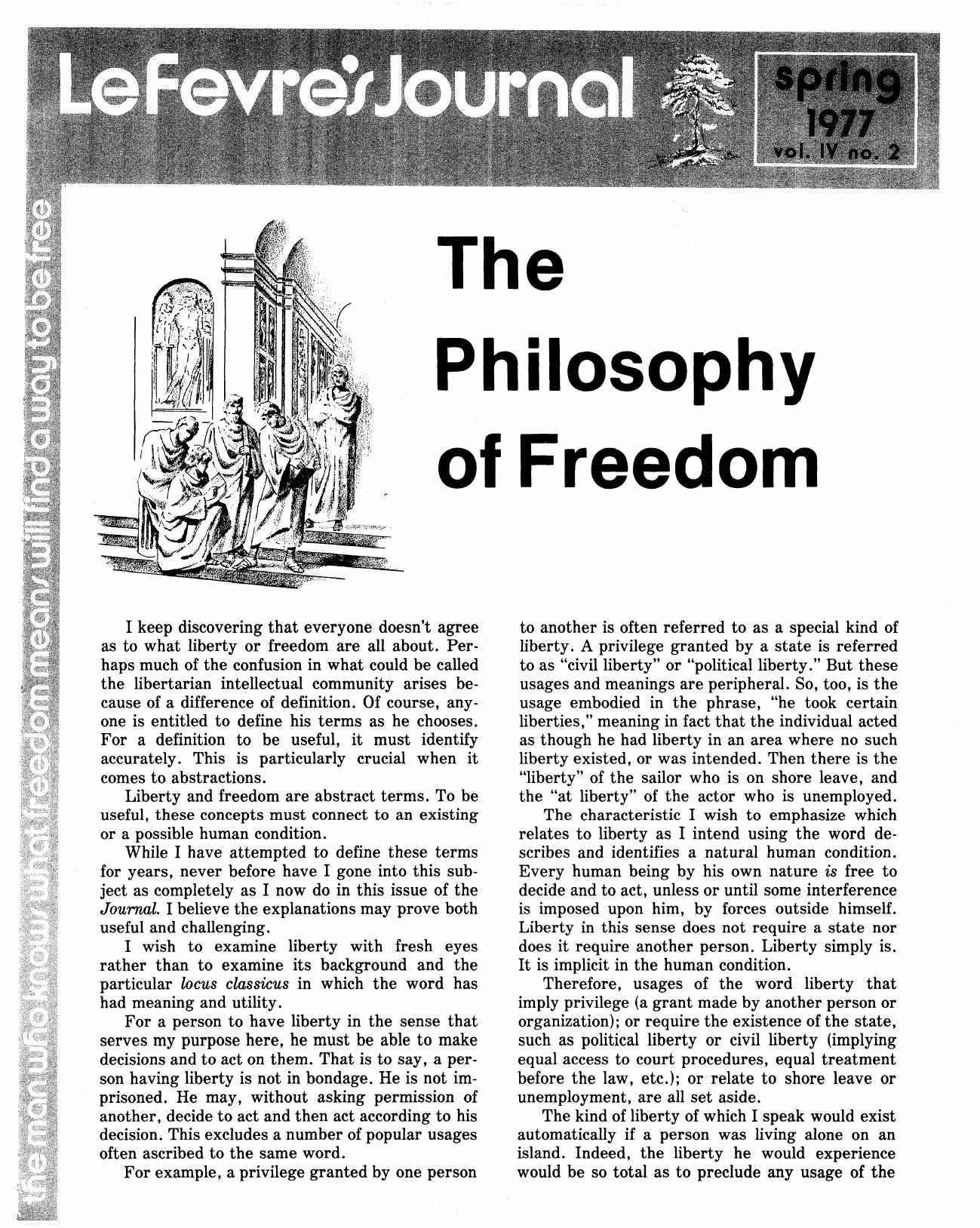 Lefevre's Journal Spring 1977