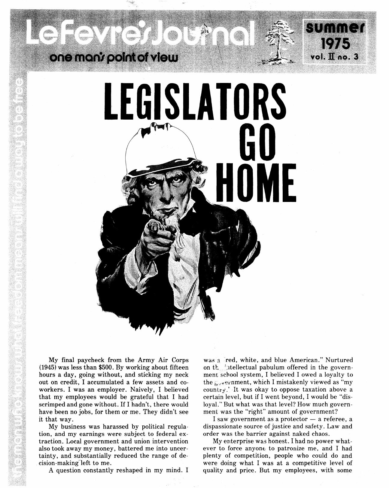 Lefevre's Journal Summer 1975