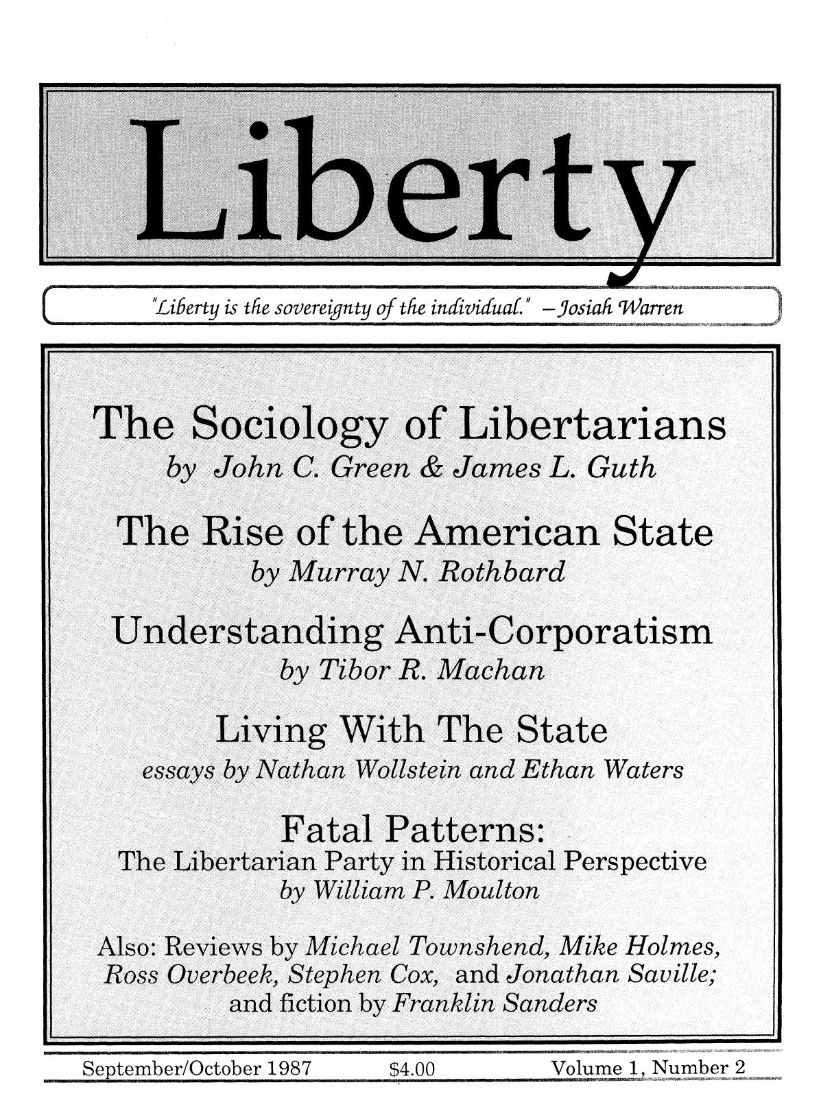Liberty Magazine September-October 1987