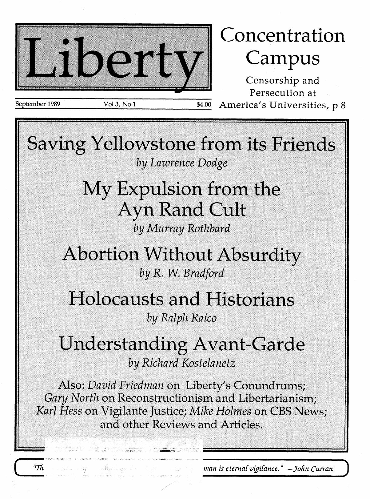 Liberty Magazine September 1989