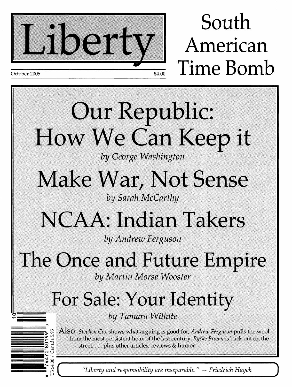 Liberty Magazine October 2005