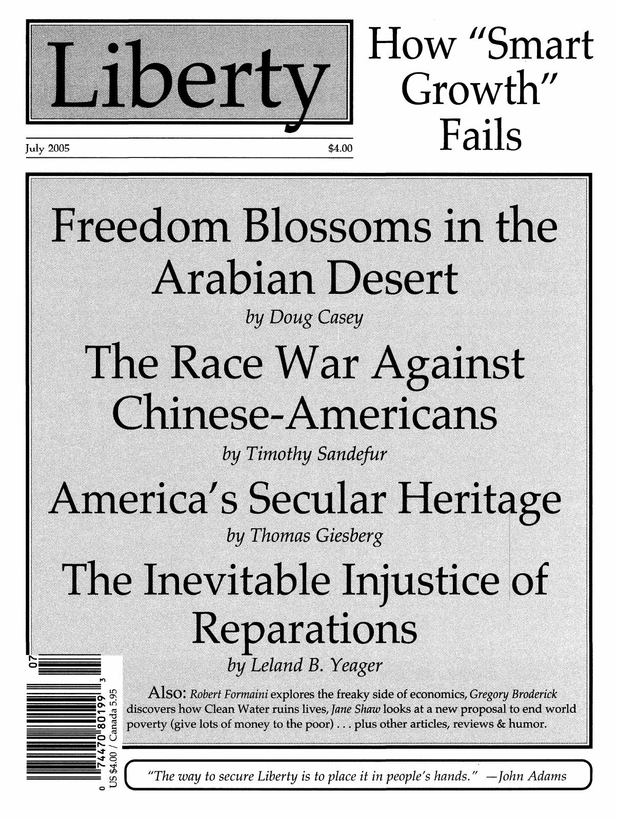 Liberty Magazine July 2005
