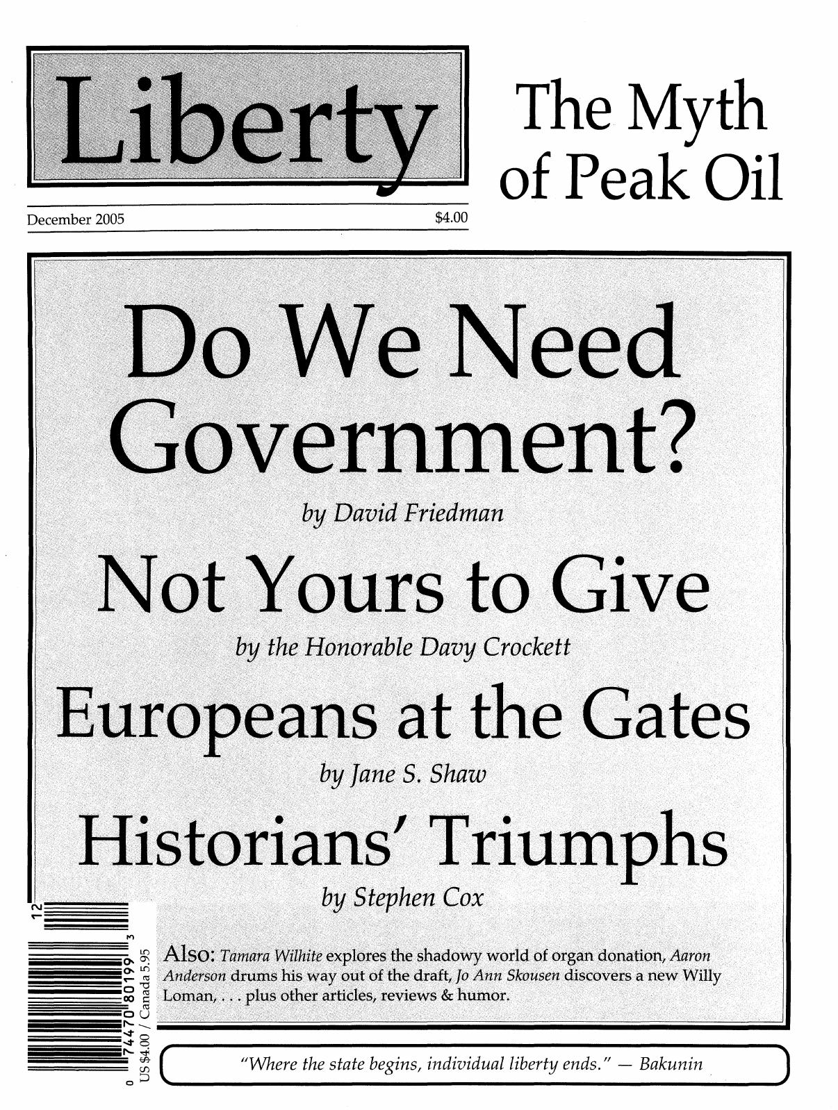 Liberty Magazine Decembe 2005