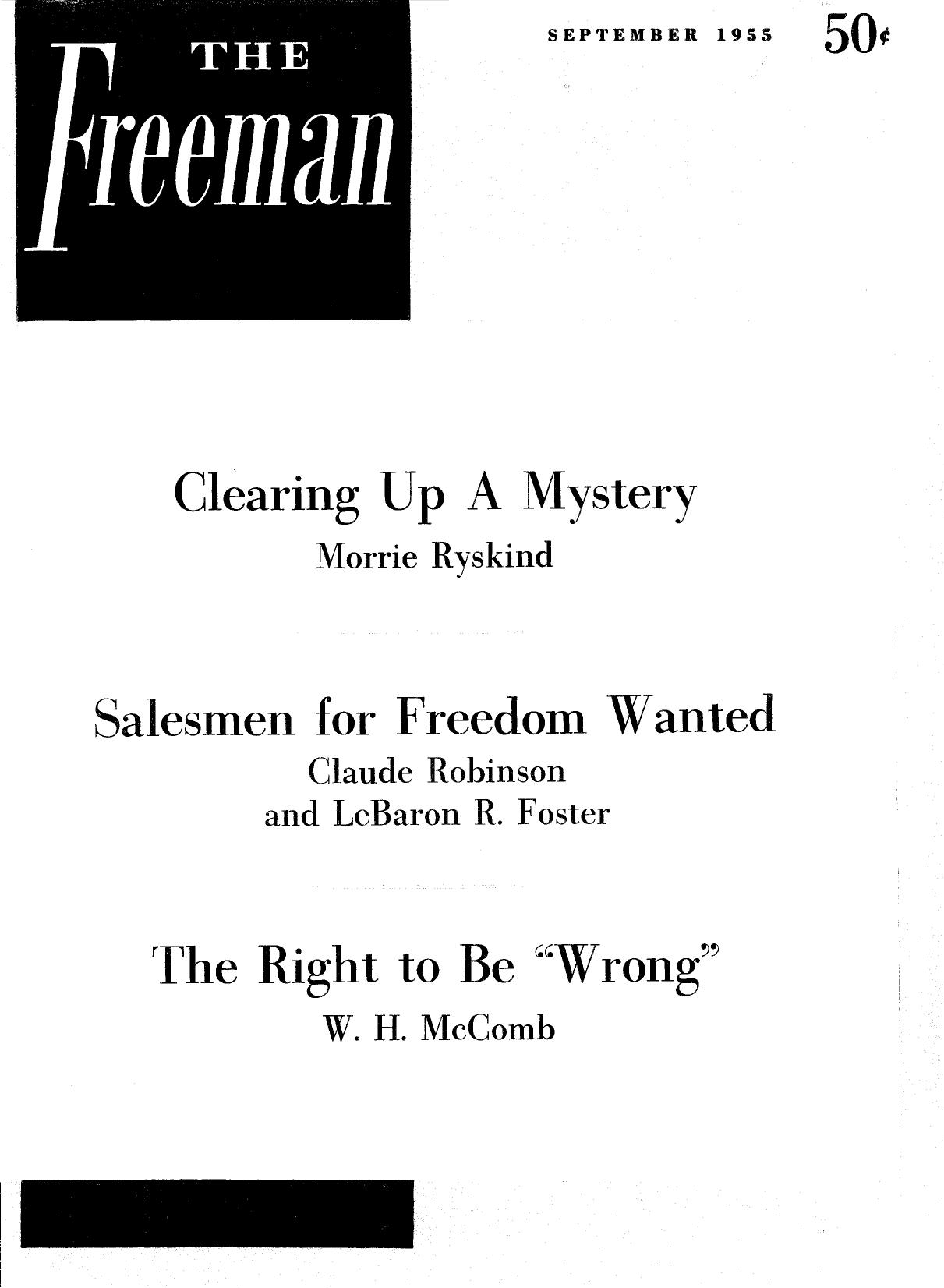 The Freeman September 1955