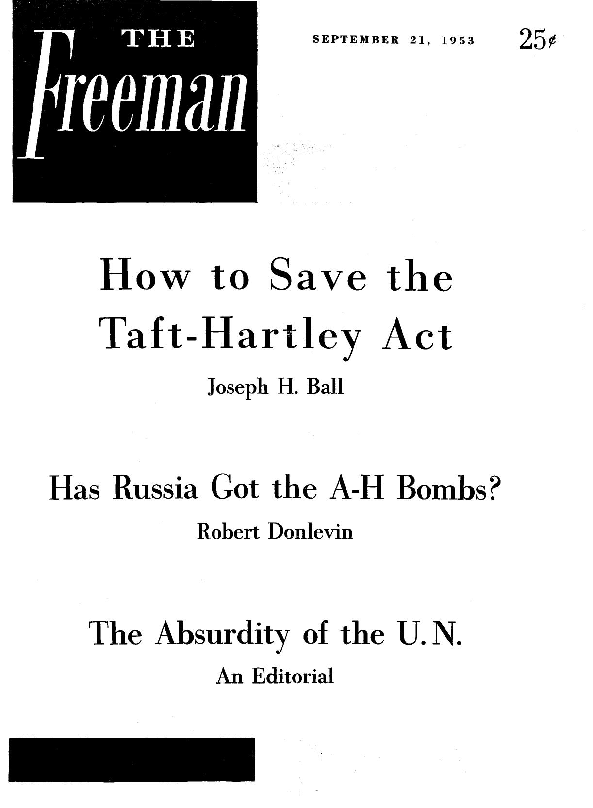 The Freeman September 1953