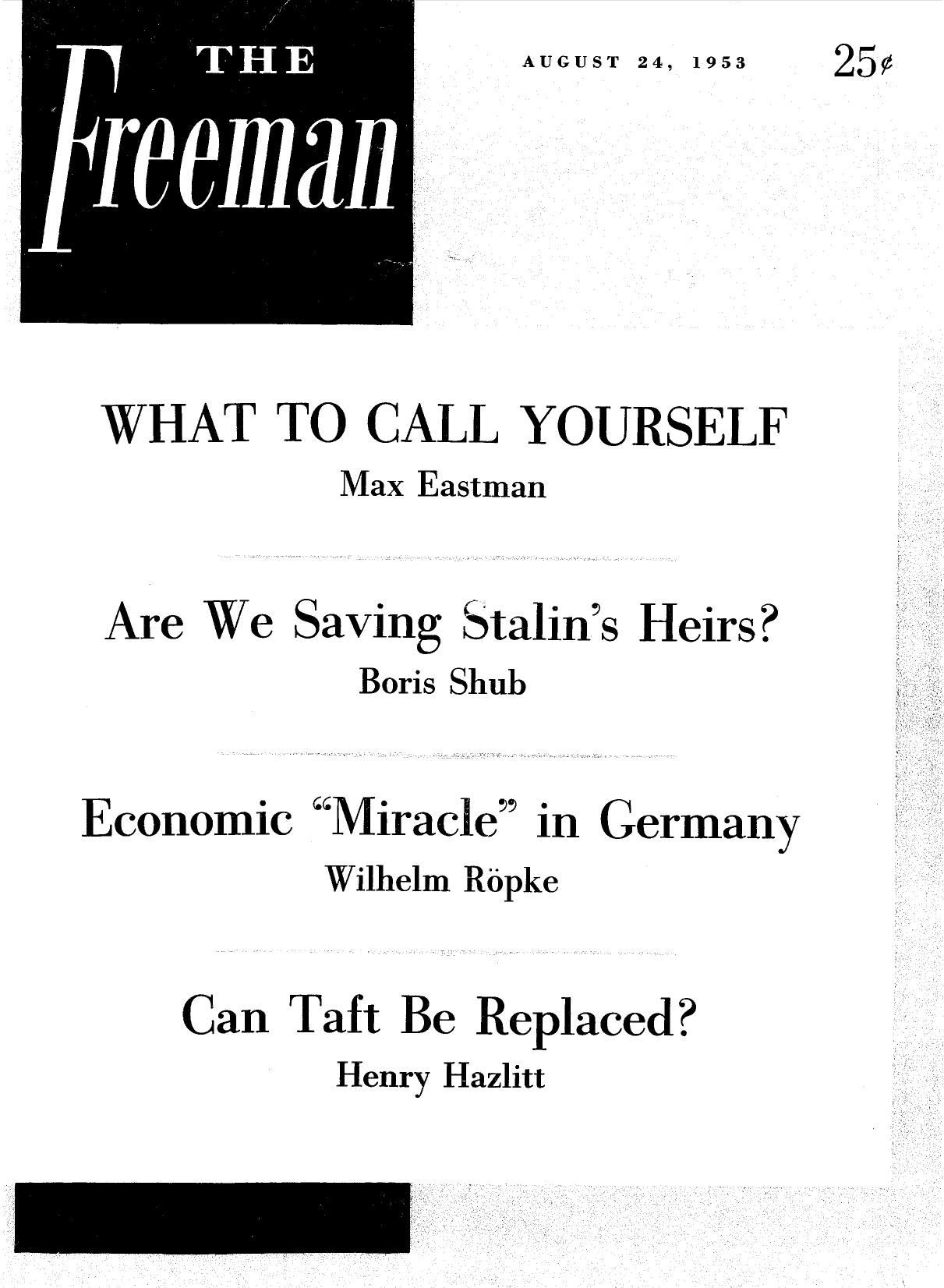 The Freeman August 1953