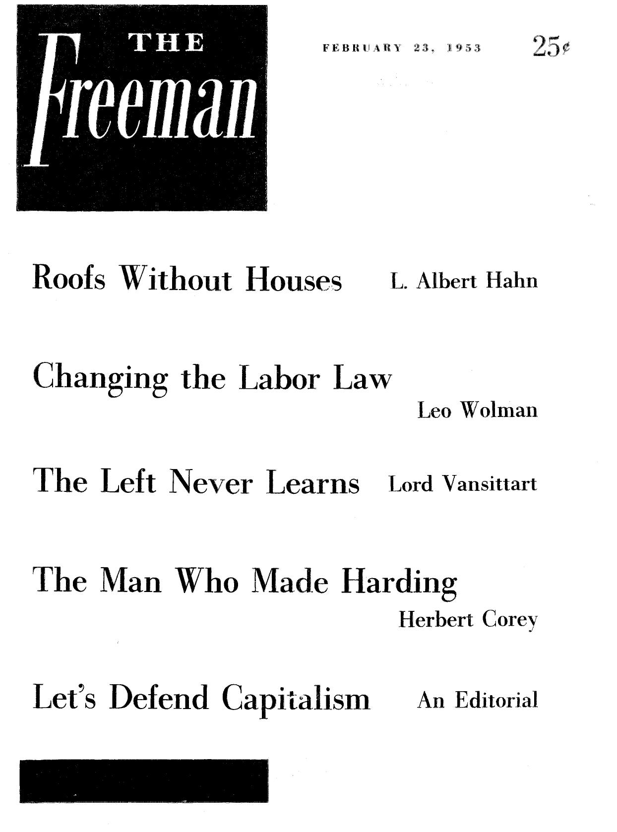 The Freeman February 1953
