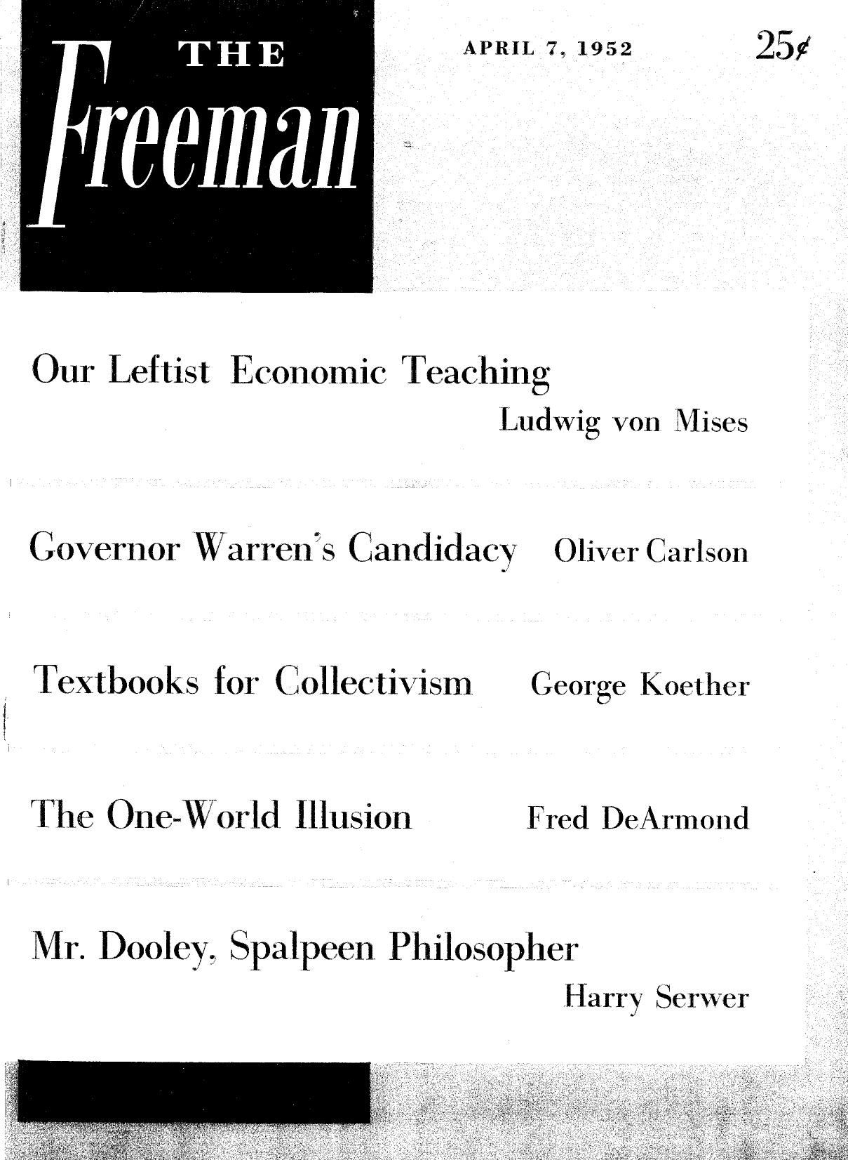 The Freeman April 1952