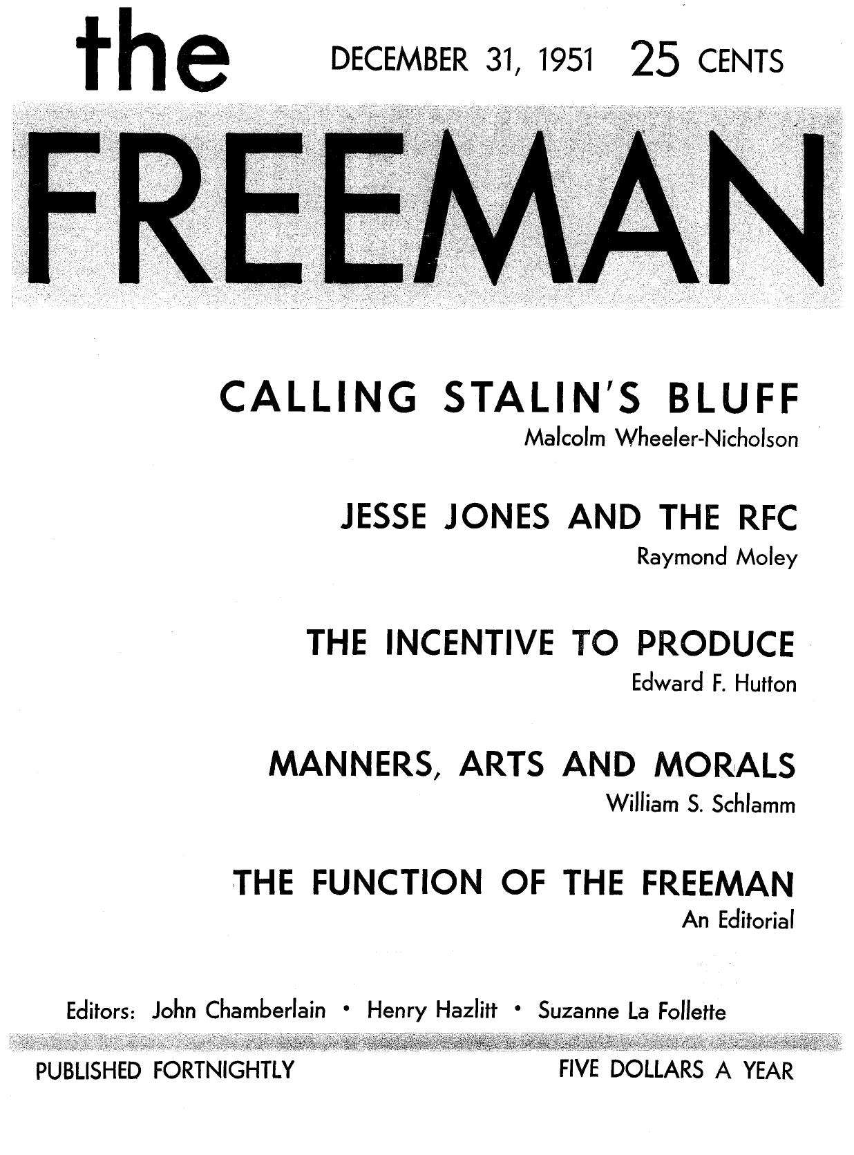The Freeman December 1951