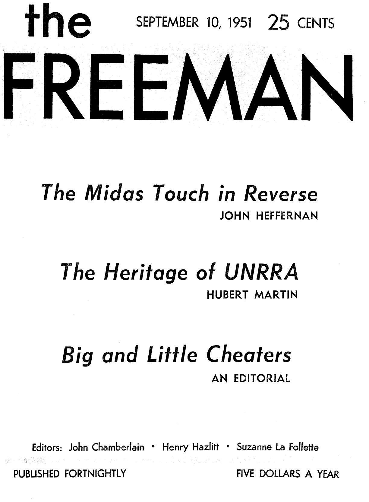 The Freeman September 1951