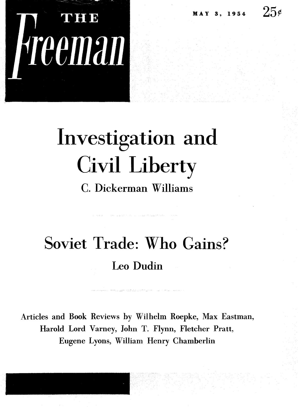 The Freeman May 1954