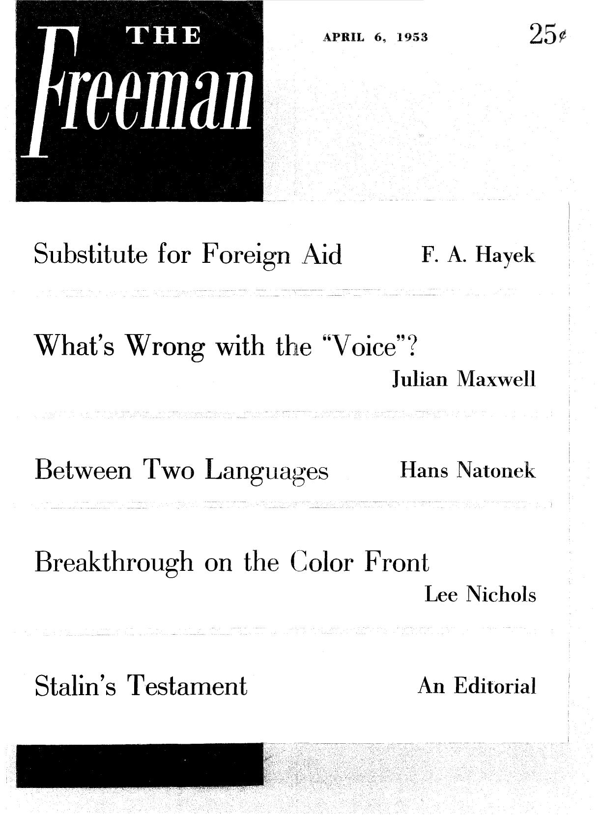 The Freeman April 1953