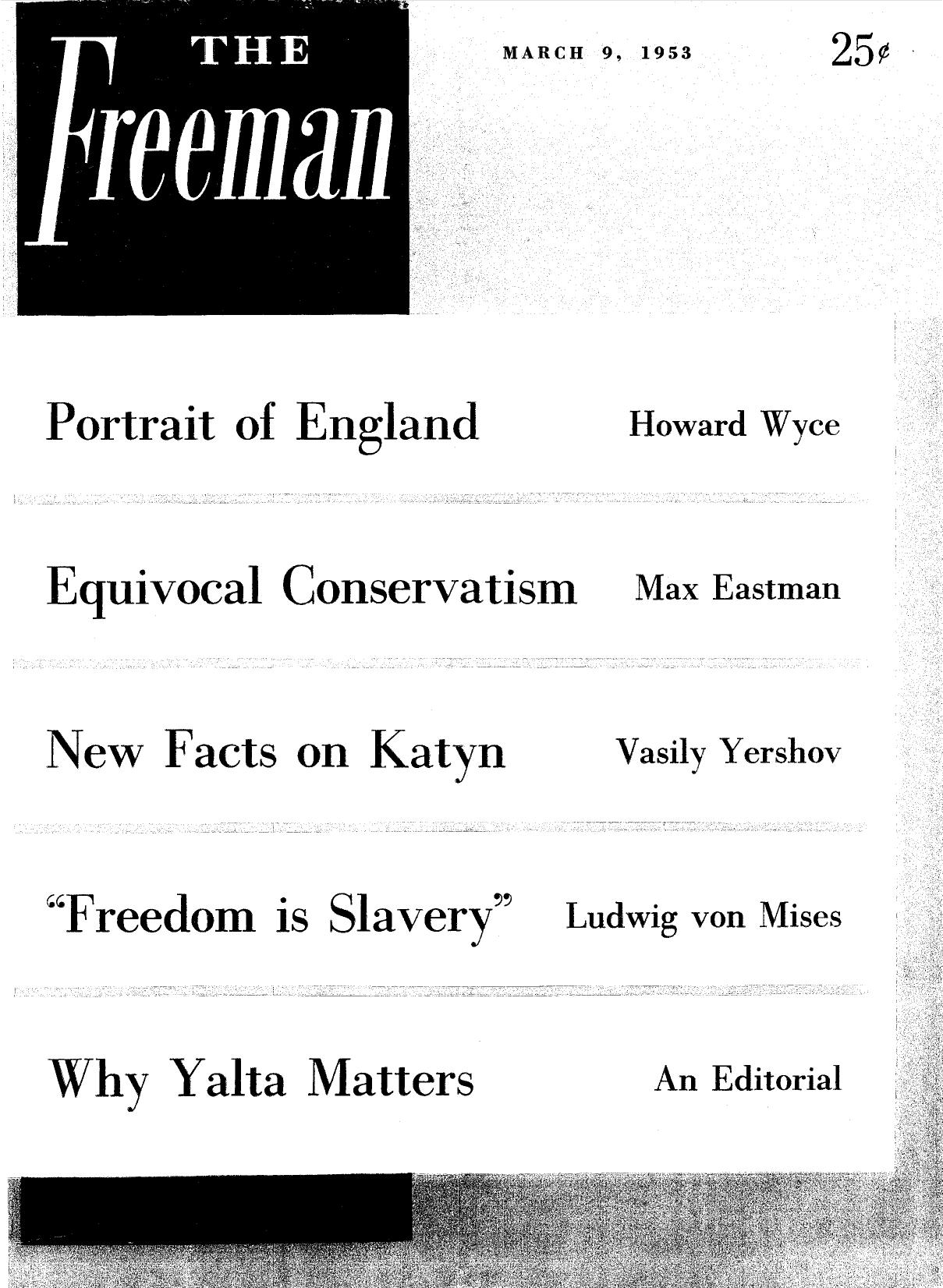 The Freeman March 1953