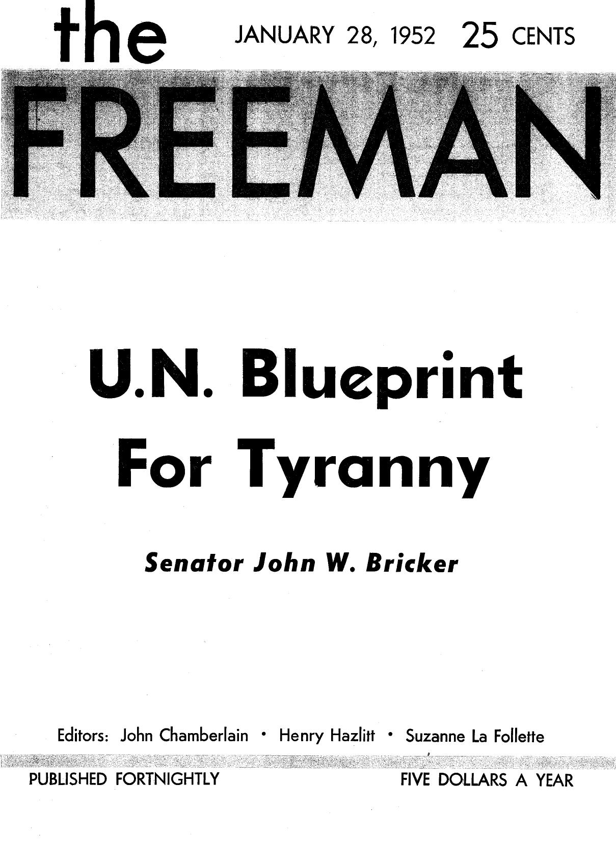 The Freeman January 1952