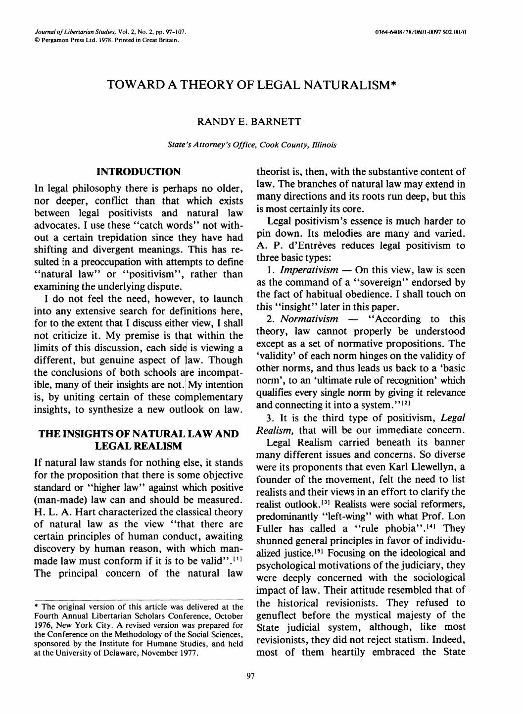 LIBERTARIAN STUDIES VOLUME 2 NUMBER 2