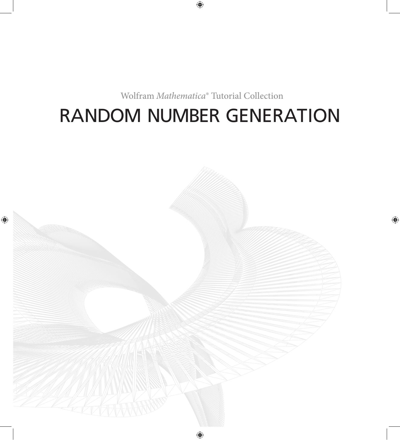 Mathematica Tutorial: Random Number Generation