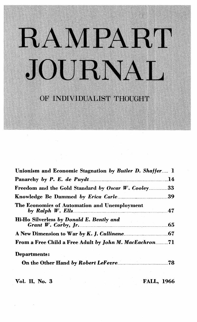 The Rampart Journal - Fall 1966